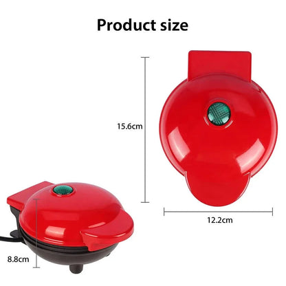 HFB/Red Color Practical Electric Pancake Grill 110V Waffle Making Machine