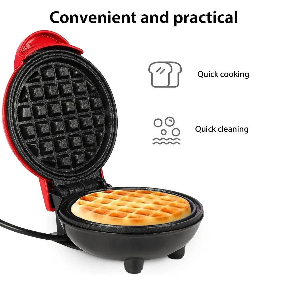 HFB/Red Color Practical Electric Pancake Grill 110V Waffle Making Machine